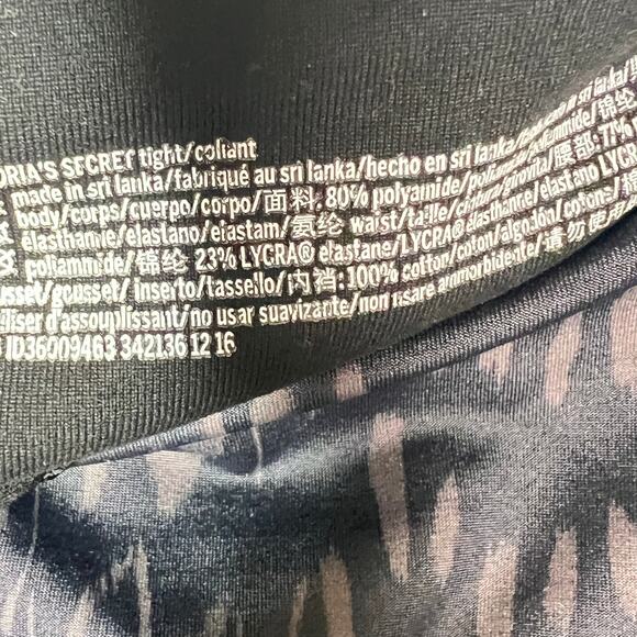 Victoria's Secret sport black white leopard athletic legging pants size XS B151 - Picture 3 of 4